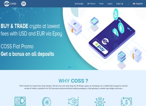 How coss.io looks like on a tablet such as an iPad.