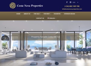 How costanova-properties.com looks like on a tablet such as an iPad.