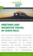 How costaricapuremeetings.com looks like on a mobile device such as an iPhone.