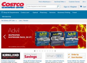 How costcobusinessdelivery.com looks like on a tablet such as an iPad.