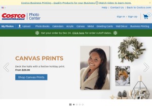 How costcophotocenter.com looks like on a tablet such as an iPad.