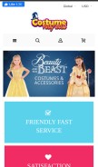How costumepartyworld.com looks like on a mobile device such as an iPhone.