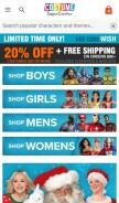 How costumesupercenter.com looks like on a mobile device such as an iPhone.