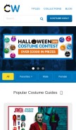 How costumewall.com looks like on a mobile device such as an iPhone.