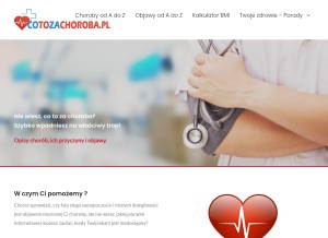 How cotozachoroba.pl looks like on a tablet such as an iPad.