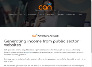 How counciladvertising.net looks like on a tablet such as an iPad.