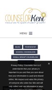 How counselorkeri.com looks like on a mobile device such as an iPhone.
