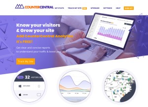 How countercentral.com looks like on a tablet such as an iPad.