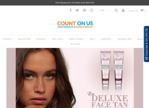 How countonusstore.ca looks like on a tablet such as an iPad.