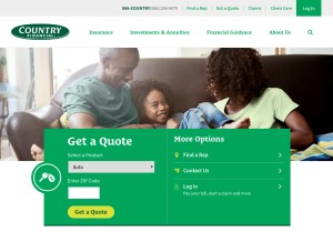 How countryfinancial.com looks like on a tablet such as an iPad.