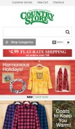 How countrystorecatalog.com looks like on a mobile device such as an iPhone.