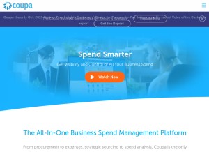 How coupa.com looks like on a tablet such as an iPad.