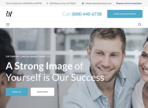 How couplestherapistoc.com looks like on a tablet such as an iPad.