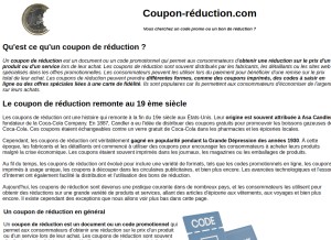 How coupon-reduction.com looks like on a tablet such as an iPad.