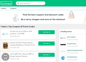 How couponawk.com looks like on a tablet such as an iPad.