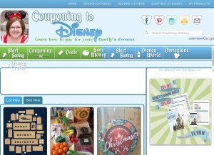 How couponingtodisney.com looks like on a tablet such as an iPad.