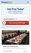 How couponmom.com looks like on a mobile device such as an iPhone.
