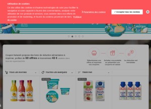 How couponnetwork.fr looks like on a tablet such as an iPad.