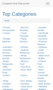How couponsanddiscouts.com looks like on a mobile device such as an iPhone.