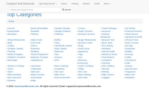 How couponsanddiscouts.com looks like on a tablet such as an iPad.