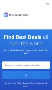 How couponsxdeals.com looks like on a mobile device such as an iPhone.