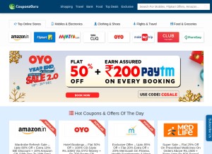 How couponzguru.com looks like on a tablet such as an iPad.