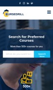 How coursedrill.com looks like on a mobile device such as an iPhone.
