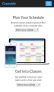 How coursicle.com looks like on a mobile device such as an iPhone.