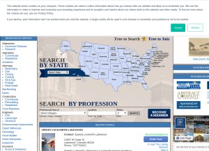 How courthousesquare.com looks like on a tablet such as an iPad.