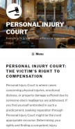 How courtinjury.com looks like on a mobile device such as an iPhone.