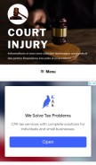 How courtinjury.fr looks like on a mobile device such as an iPhone.
