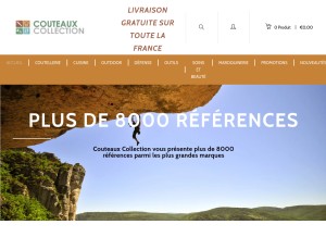 How couteaux-collection.com looks like on a tablet such as an iPad.