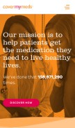 How covermymeds.com looks like on a mobile device such as an iPhone.