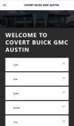 How covertbuickgmc.com looks like on a mobile device such as an iPhone.