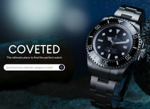 How coveted.com looks like on a tablet such as an iPad.