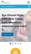 How coxhealth.com looks like on a mobile device such as an iPhone.