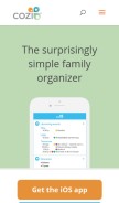 How cozi.com looks like on a mobile device such as an iPhone.
