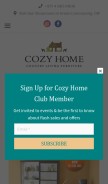 How cozyhome.ae looks like on a mobile device such as an iPhone.