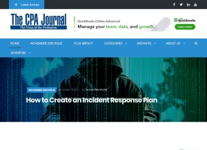 How cpajournal.com looks like on a tablet such as an iPad.