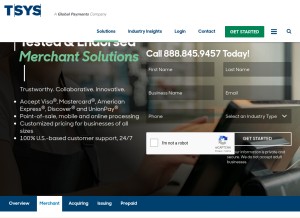 How cpay.com looks like on a tablet such as an iPad.
