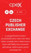 How cpex.cz looks like on a mobile device such as an iPhone.