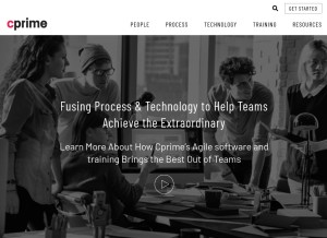 How cprime.com looks like on a tablet such as an iPad.