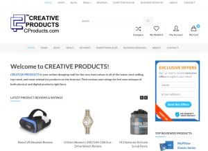 How cproducts.com looks like on a tablet such as an iPad.