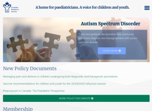 How cps.ca looks like on a tablet such as an iPad.