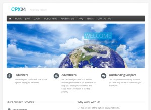 How cpx24.net looks like on a tablet such as an iPad.