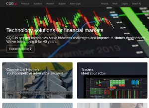 How cqg.com looks like on a tablet such as an iPad.