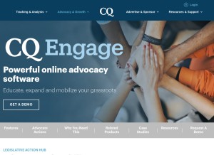 How cqrcengage.com looks like on a tablet such as an iPad.