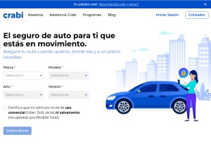 How crabi.com looks like on a tablet such as an iPad.