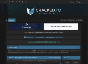 How cracked.to looks like on a tablet such as an iPad.
