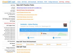 How cracksat.net looks like on a tablet such as an iPad.